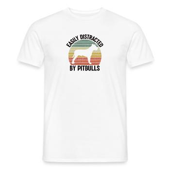 Best Friend Pitbull Pet Dog Breed - Men's T-Shirt - white - Front - AI Model Male 178 dark (178cm)