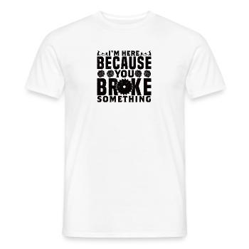 Carpenter Carpenter Wood Craft Tool Building - Men's T-Shirt - white - Front - AI Model Male 178 dark (178cm)