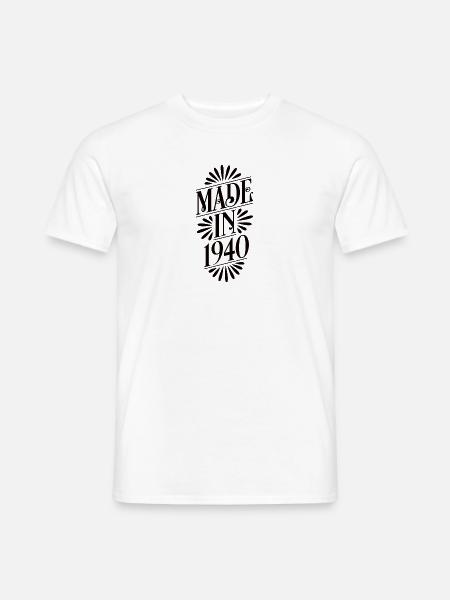 1940 - Baujahr 1940 - Jahrgang 1940 - Männer T-Shirt - Weiß