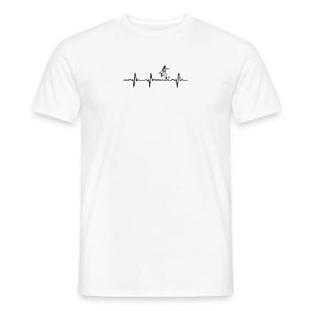 Herzschlag Fußball Puls Fußballer - Männer T-Shirt - Weiß - Vorne - AI Model Male 178 dark (178cm)