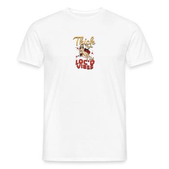 Dicke Oberschenkel und Loc'd Vibes – stolzer Afrikaner - Männer T-Shirt - Weiß - Vorne - AI Model Male 178 dark (178cm)