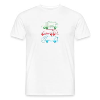 Müllwagen Liebe Müllabfuhr Kind Junge I Geschenk - Männer T-Shirt - Weiß - Vorne - AI Model Male 178 dark (178cm)