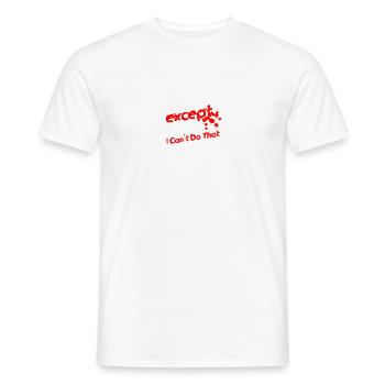 Il n’y a rien que je ne puisse faire à part atteindre le sommet - T-shirt homme - blanc - Devant - AI Model Male 178 dark (178cm)