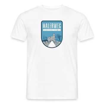 Malerweg - Saxon Switzerland - Men's T-Shirt - white - Front - AI Model Male 178 dark (178cm)