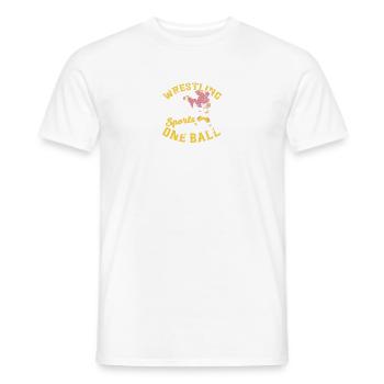 Wrestling, weil andere Sportarten nur eines benötigen - Männer T-Shirt - Weiß - Vorne - AI Model Male 178 dark (178cm)