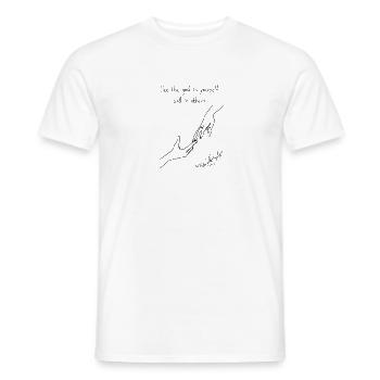 Motivational Quote - Männer T-Shirt - Weiß - Vorne - AI Model Male 178 dark (178cm)
