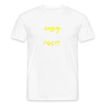 Si c’est facile, ce n’est probablement pas un cadeau de Pilates - T-shirt homme - blanc - Devant - AI Model Male 178 dark (178cm)