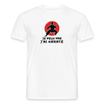 Je Peux pas j'ai karaté karate karateka - T-shirt homme - blanc - Devant - AI Model Male 178 dark (178cm)