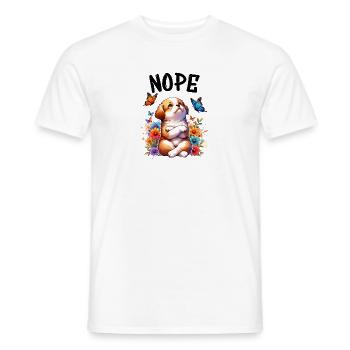 Dog Funny Saying Nope for Dog Lovers - Men's T-Shirt - white - Front - AI Model Male 178 dark (178cm)