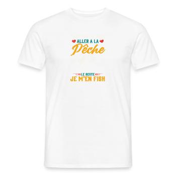 Angler Spruch: Solange ich Angeln kann - Männer T-Shirt - Weiß - Vorne - AI Model Male 178 dark (178cm)