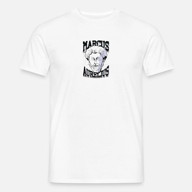 Marcus Aurelius - Philosophie - Männer T-Shirt - Weiß