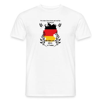 Paix en Allemagne - T-shirt homme - blanc - Devant - AI Model Male 178 dark (178cm)