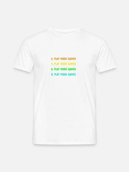 My Perfect Day Video Games Shirt Funny - Männer T-Shirt - Weiß