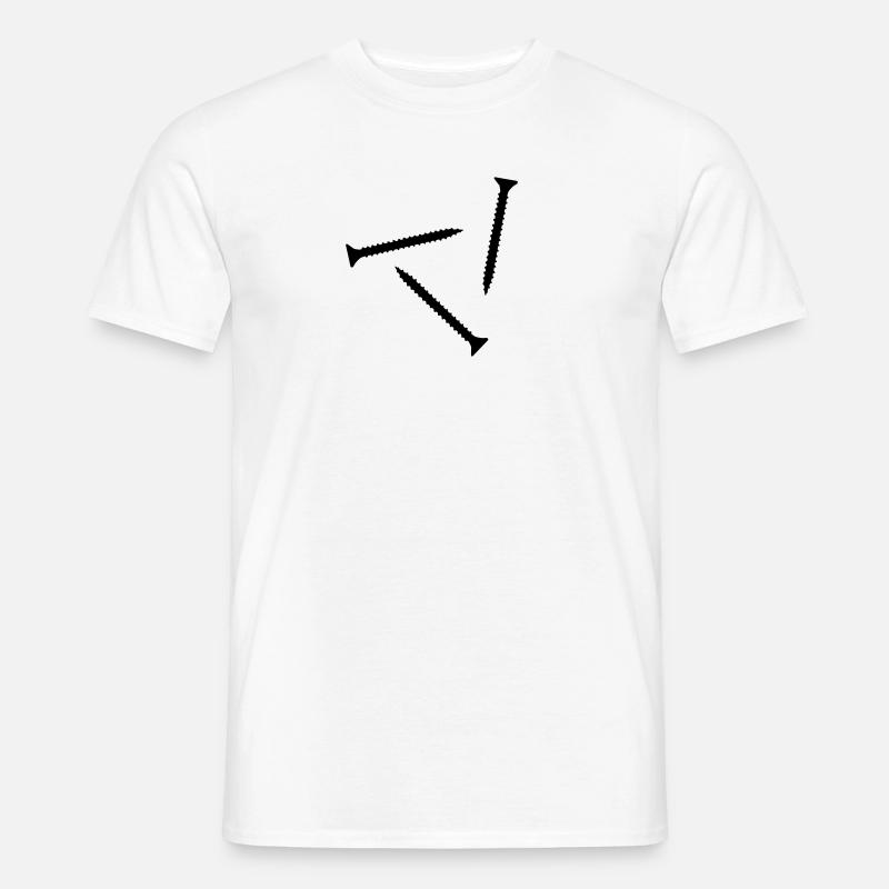 Schraube - Männer T-Shirt - Weiß