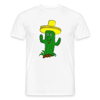 cactus - T-shirt homme - blanc - Devant - AI Model Male 178 dark (178cm)