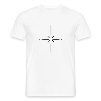 Star - Men's T-Shirt - white - Front - AI Model Male 178 dark (178cm)