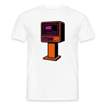Rétro Future TV - T-shirt homme - blanc - Devant - AI Model Male 178 dark (178cm)