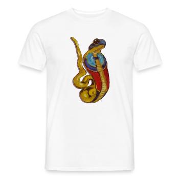 Art du serpent coloré - Wadjet Égypte ancienne - T-shirt homme - blanc - Devant - AI Model Male 178 dark (178cm)