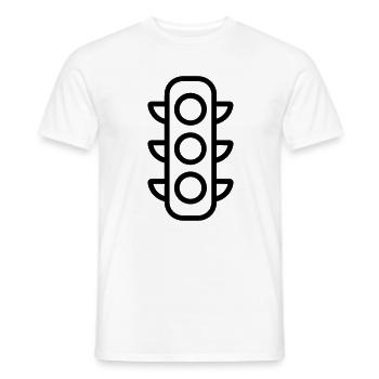 feu tricolore - T-shirt homme - blanc - Devant - AI Model Male 178 dark (178cm)