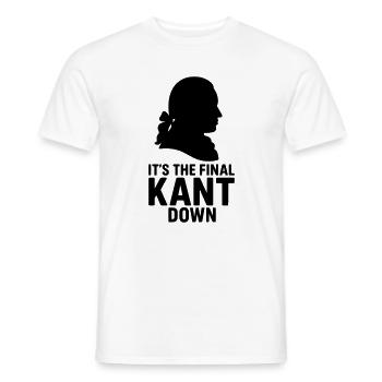 final kant down - Männer T-Shirt - Weiß - Vorne - AI Model Male 178 dark (178cm)