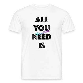 Handball Gradient Script - T-shirt homme - blanc - Devant - AI Model Male 178 dark (178cm)