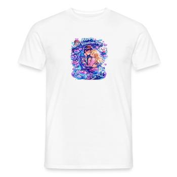 Valentinstar Duo in the Starlight - Men's T-Shirt - white - Front - AI Model Male 178 dark (178cm)