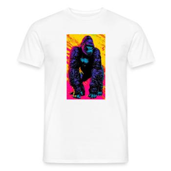 gorilla - Men's T-Shirt - white - Front - AI Model Male 178 dark (178cm)