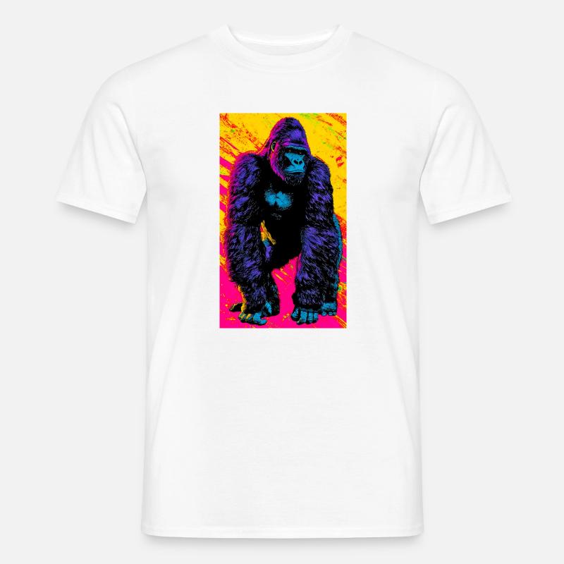 Gorilla - Männer T-Shirt - Weiß