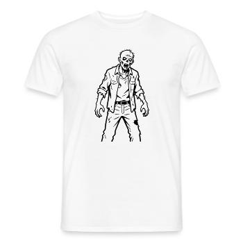 Zombie - Männer T-Shirt - Weiß - Vorne - AI Model Male 178 dark (178cm)