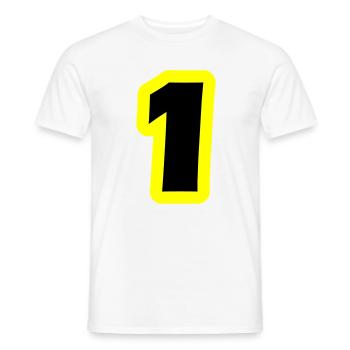 1 Number Symbol - Men's T-Shirt - white - Front - AI Model Male 178 dark (178cm)