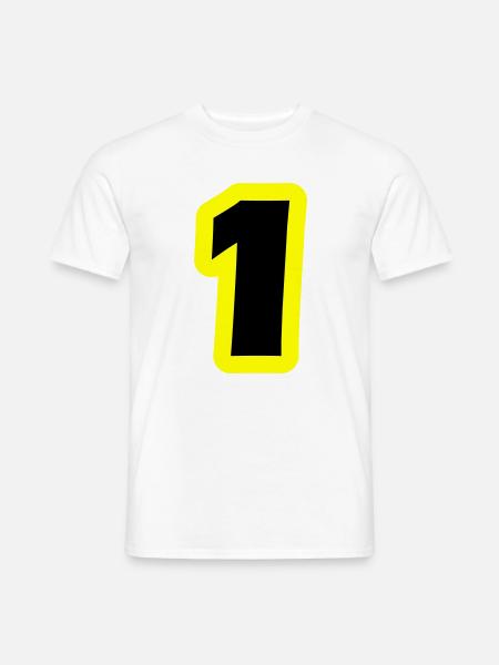1 Symbole numérique - T-shirt homme - blanc