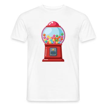 Kaugummiautomat - Männer T-Shirt - Weiß - Vorne - AI Model Male 178 dark (178cm)