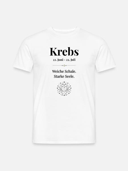 Sternzeichen Krebs - Männer T-Shirt - Weiß