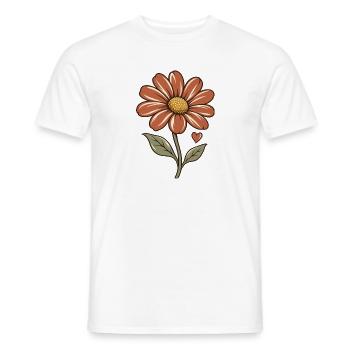 Biene und Blüte – Blüte - Männer T-Shirt - Weiß - Vorne - AI Model Male 178 dark (178cm)