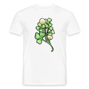 Aquarellklee-Blüten - Männer T-Shirt - Weiß - Vorne - AI Model Male 178 dark (178cm)