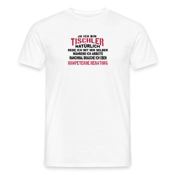 Tischler Beratung - Männer T-Shirt - Weiß - Vorne - AI Model Male 178 dark (178cm)