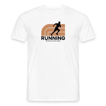 Running and health - Men's T-Shirt - white - Front - AI Model Male 178 dark (178cm)