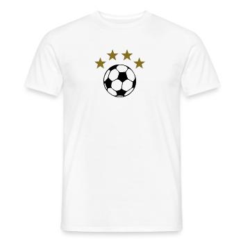 Weltmeister 4 Sterne Fußball Deutschland 2014 - Männer T-Shirt - Weiß - Vorne - AI Model Male 178 dark (178cm)