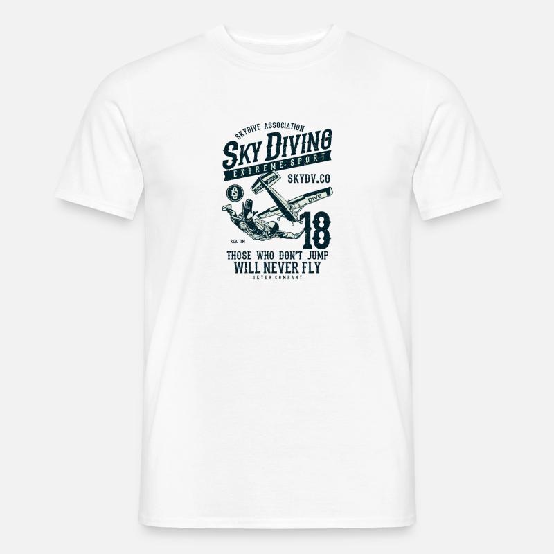 Sky Diving Fallshirm jumping - Men’s T-shirt - white