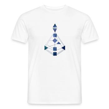 Tableau de conception humaine Univers 1 - T-shirt homme - blanc - Devant - AI Model Male 178 dark (178cm)