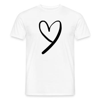 Heart design simple gift - Men's T-Shirt - white - Front - AI Model Male 178 dark (178cm)