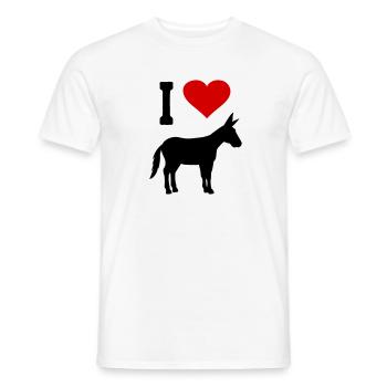 Esel Liebe Muli Maultier Herz Bauernhof Tier Bauer - Männer T-Shirt - Weiß - Vorne - AI Model Male 178 dark (178cm)