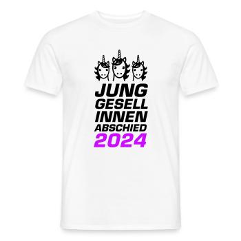 Bachelorette Party 2024 Unicorn - Men's T-Shirt - white - Front - AI Model Male 178 dark (178cm)