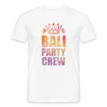 Bali Party Crew Saying - Men's T-Shirt - white - Front - AI Model Male 178 dark (178cm)