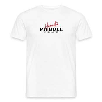 Pitbull Animal Lover Dog - Männer T-Shirt - Weiß - Vorne - AI Model Male 178 dark (178cm)