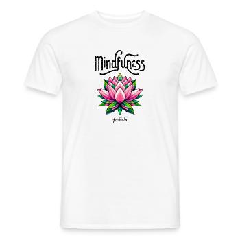 Mindfulness My Formula: Vibrant Lotus Bloom - Men's T-Shirt - white - Front - AI Model Male 178 dark (178cm)