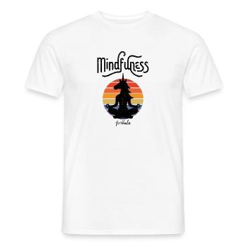 Mindfulness My Formula: Serene Unicorn Meditation - Men's T-Shirt - white - Front - AI Model Male 178 dark (178cm)