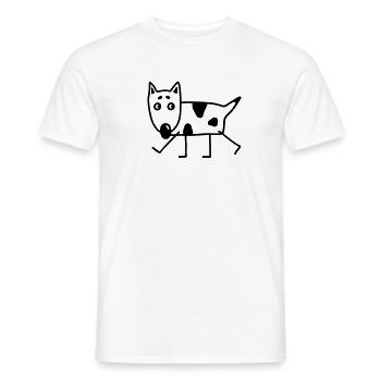 Lustiger Hund - Pitbull - Männer T-Shirt - Weiß - Vorne - AI Model Male 178 dark (178cm)