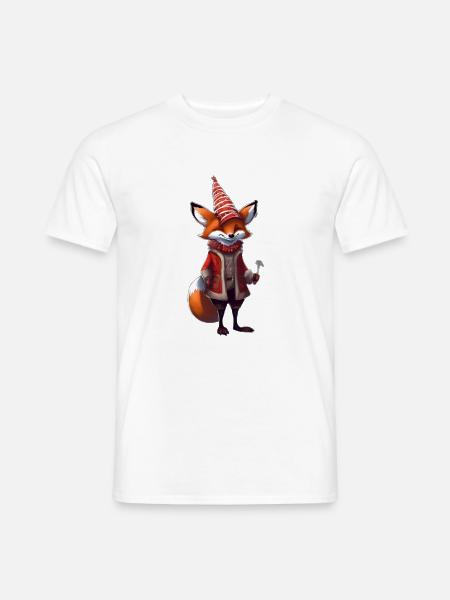 Weihnachten Festlicher Fuchs - Männer T-Shirt - Weiß