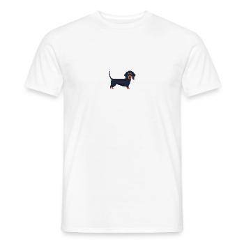 Dachshund Dackel Hund Dog Hundemensch Geschenkidee - Männer T-Shirt - Weiß - Vorne - AI Model Male 178 dark (178cm)